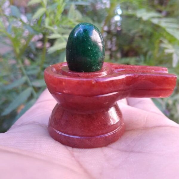 Red Aventurine yoni base lingam
