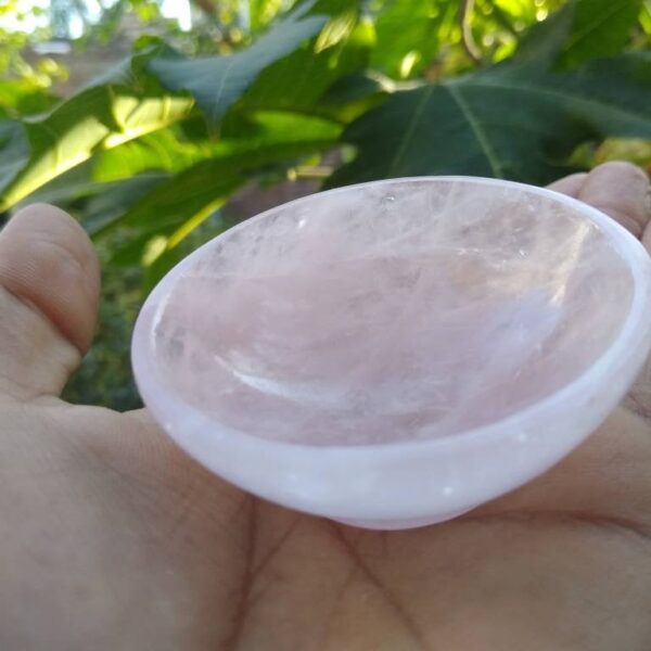 Rose quartz bowl