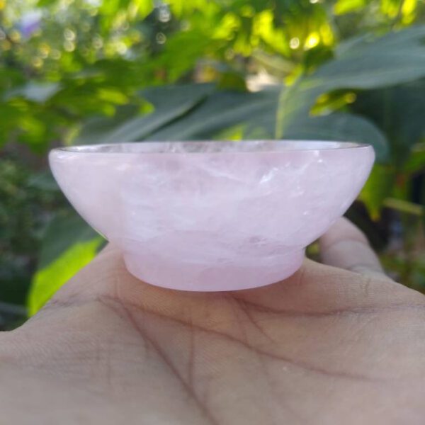 Rose quartz bowl