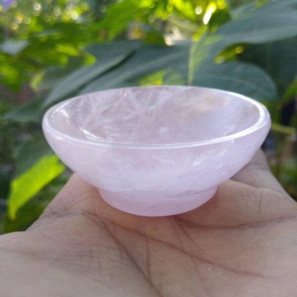 Rose quartz bowl