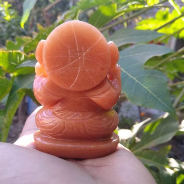 red aventurine ganesha