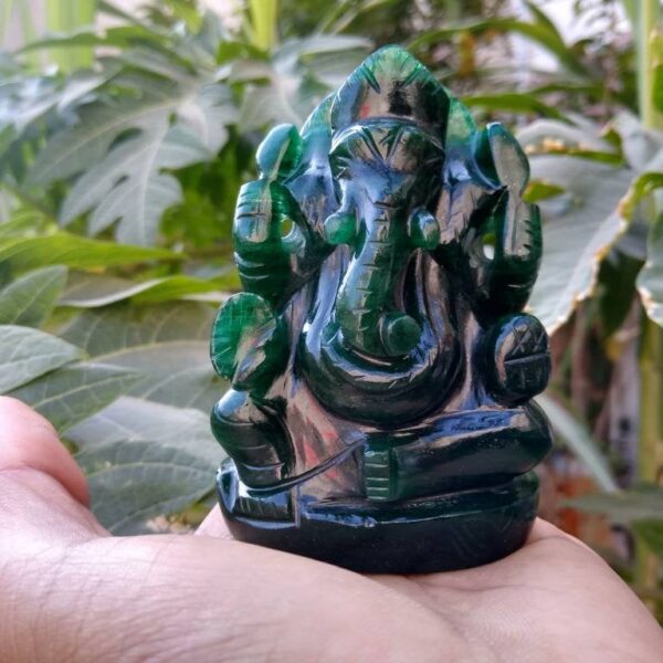 Green jade shivling